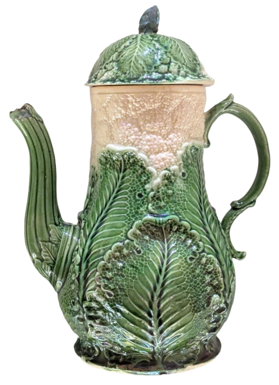 a Cauliflower shaped coffee pot at Manchester Art Gallery